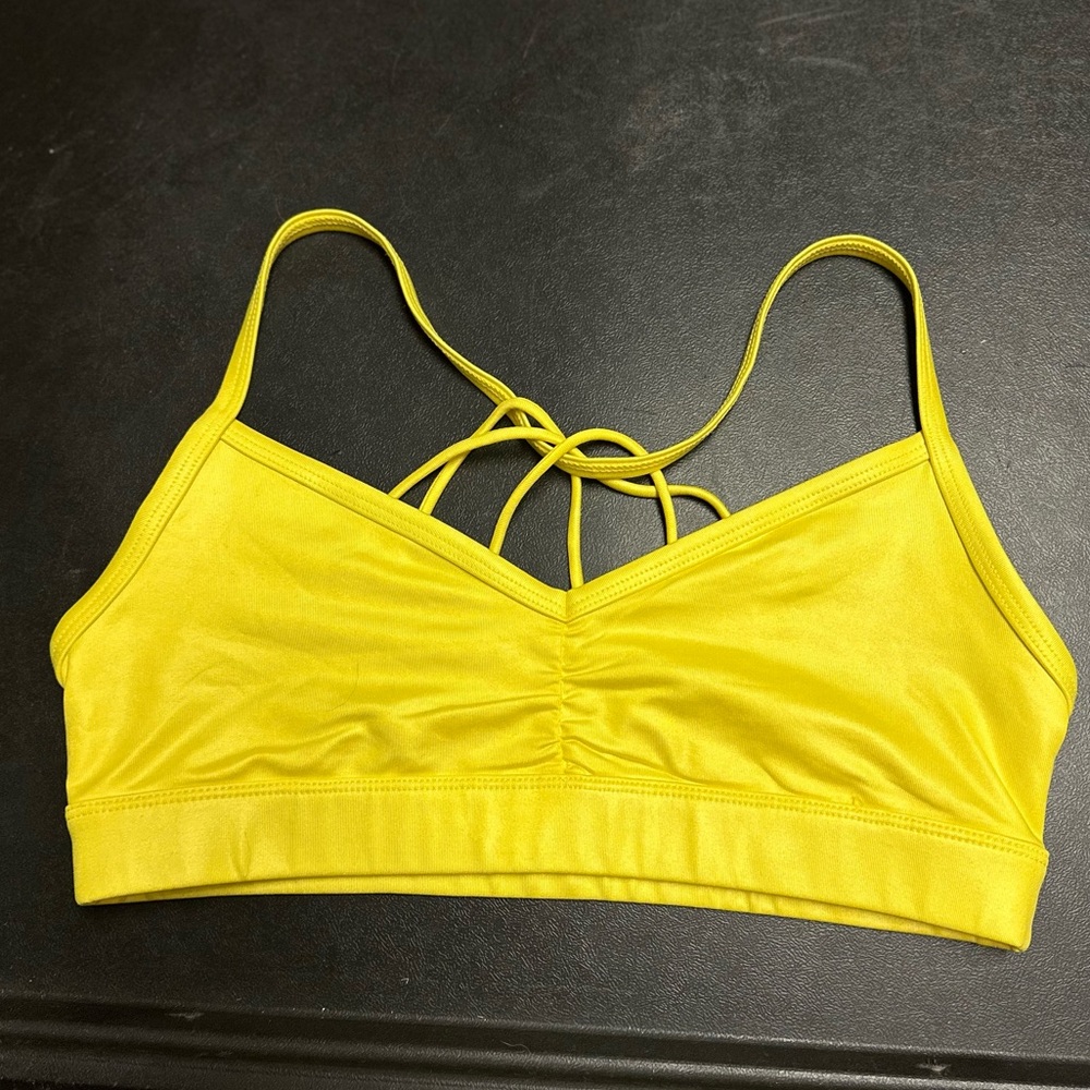 Alo yoga neon yellow sports bra size small